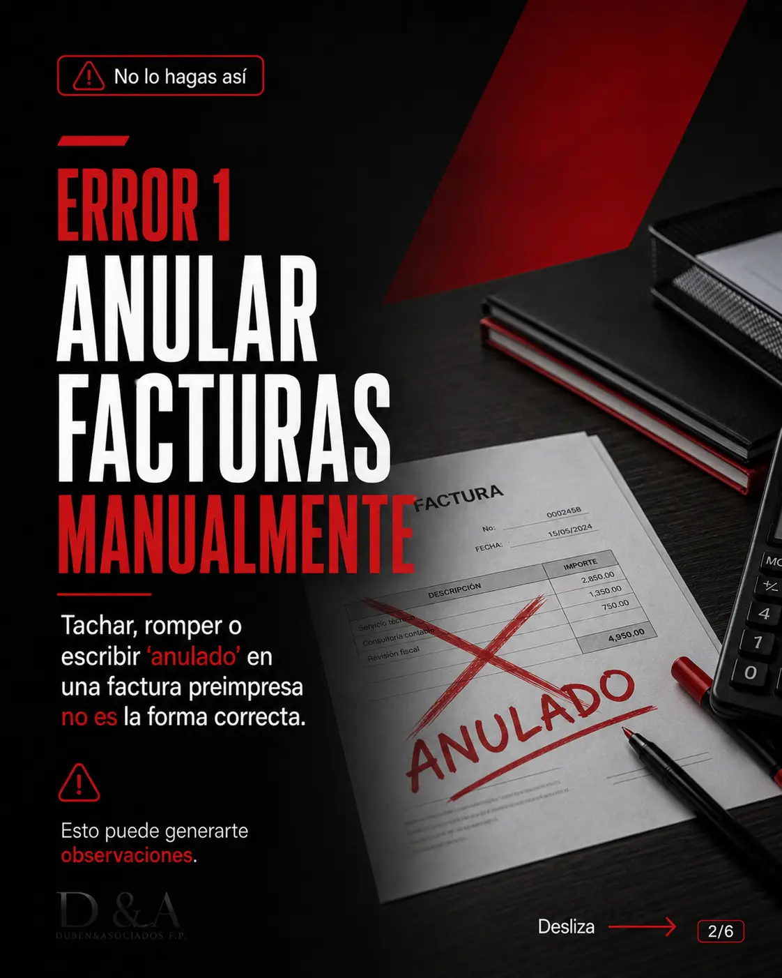Error 1: anular facturas manualmente