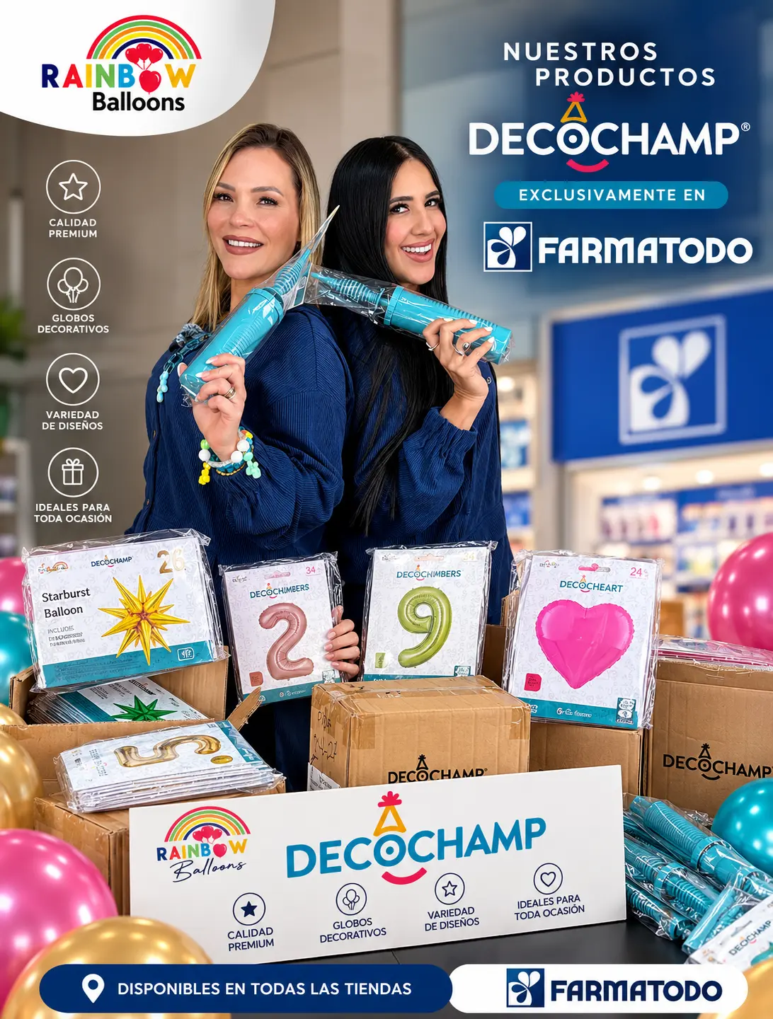 Pieza gráfica de Rainbow Balloons